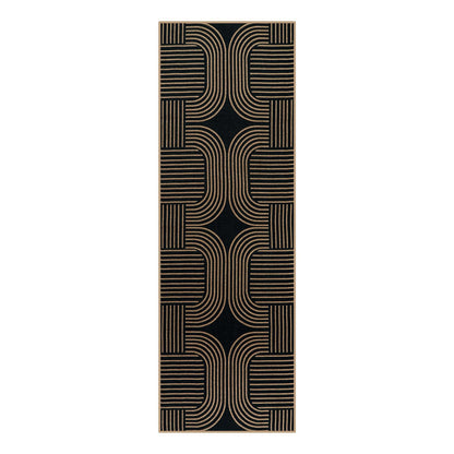 Lahome Modern Geometric Runner Rug, 2x6 Laundry Room Rug Runners for Hallways Non Slip, Washable Outdoor Carpet with Rubber Backing, Farmhouse Non Shedding Kitchen Mats for Floor Entryway