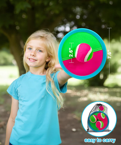 Qrooper Kids Toys Toss and Catch Game Set, Toys for 3 4 5 6 7 8 Year Old Boys Girls Birthday Gift, Yard Outdoor Games for Kid Toddler Ages 4-8 8-12 Beach Pool