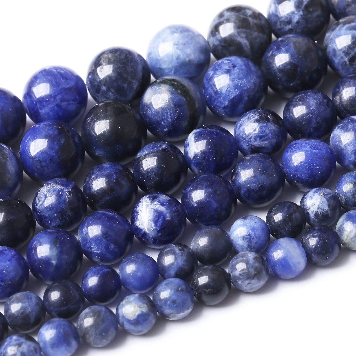 45PCS 8MM Natural Bule Sodalite Stone Beads Energy Healing Beads for DIY Jewelry Bracelet Necklace Making for Jewelry Making15Inch
