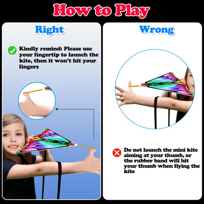 YongnKids 20 Pack Mini Kite for Kids Adult,Party Favors Finger Launcher Kites on Outdoor Indoor Toy Game Classroom Prizes Creative, Flying Kites Toys Birthday Gift for Boys Girls 3-5 4-8 Year