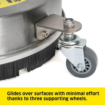 Kärcher Pressure Washer Surface Cleaner 15", 3 Wheels, Stainless Steel, Quick Connect, 4000 PSI, Ideal for Driveways, Patios, Decks, Sidewalks