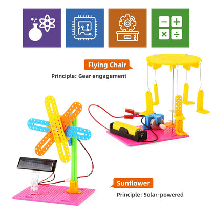 BeAndge STEM Kits, Kids Arts and Crafts for Girls 8-12 8-10, stem Toys for Ages 8-13, Engineering Science Kits for Kids, STEAM Gifts for 6 7 8 9 10 12 Year Old Girls, Electronic Building Boys 6-8