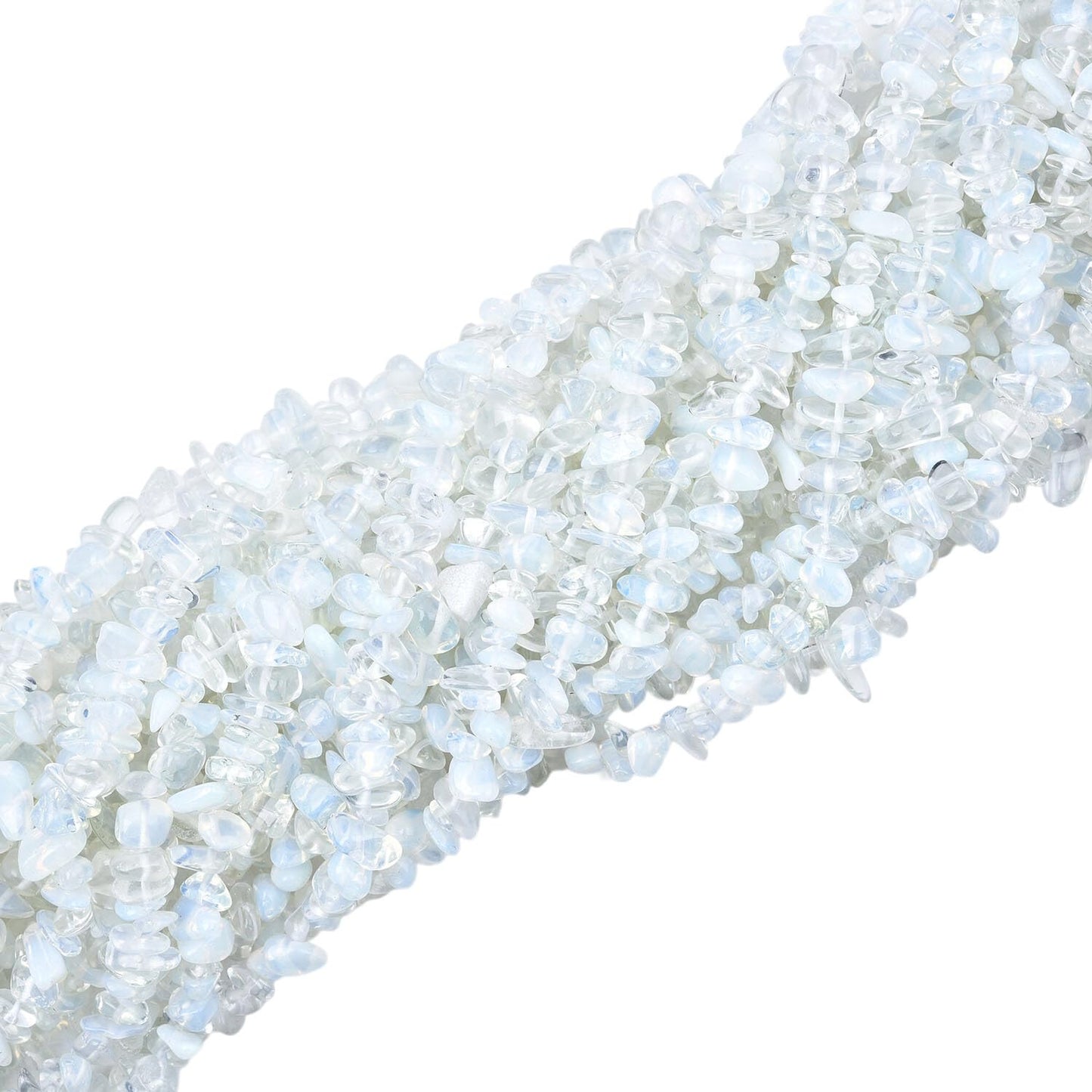 Natural Chip Stone Beads 450pcs Opalite Chips 5-8mm Irregular Healing Crystal Rocks Hole Drilled DIY Loose Gemstone Beads for Jewelry Making Bracelet Earrings Necklace Crafting
