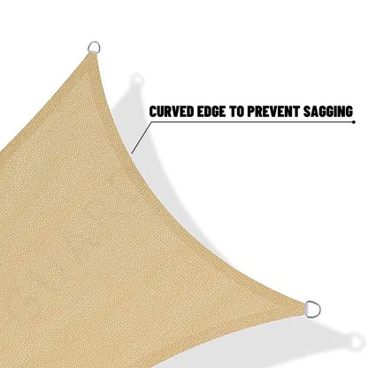 SUNNY GUARD Sun Shade Sail 10' x 13' Rectangle Sand UV Block Sunshade for Backyard Yard Deck Patio Garden Outdoor Activities and Facility(We Make Custom Size)