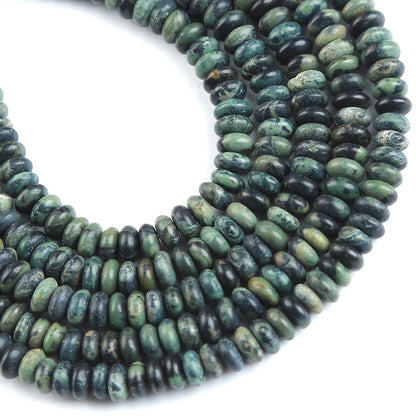 150PCS 2x4mm Kambaba Jasper Rondelle Beads Natural Abacus Disk Stone Beads Round Loose Spacer Gemstone Beads for DIY Bracelet Necklace Jewelry Making