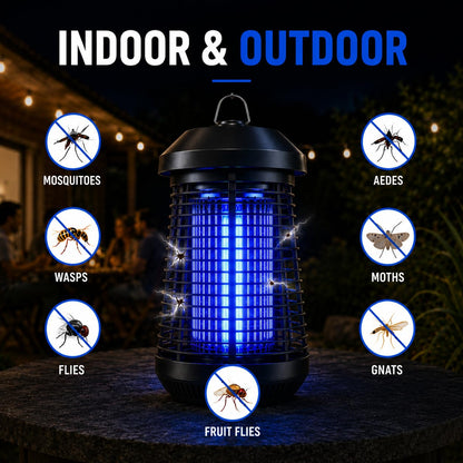 Bug Zapper Mosquito Repellent Outdoor,Mosquito Zapper Fly Killer Indoor Fly Traps Outdoor Insects Zapper with 4200V 18W Waterproof IPX4 Flame Retardant ABS Housing for Home Garage Patio Backyard