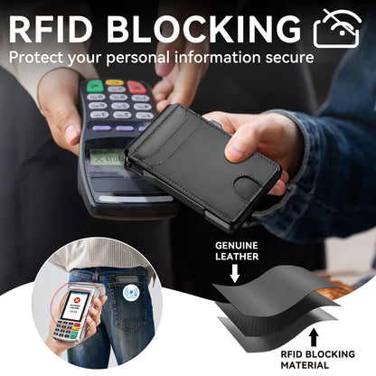 furid Smart Wallet For Men Slim: Rfid Minimalist Pop Up Wallets with Money Clip Metal Credit Card Holder - Gifts for Husband Father at Birthday Anniversary