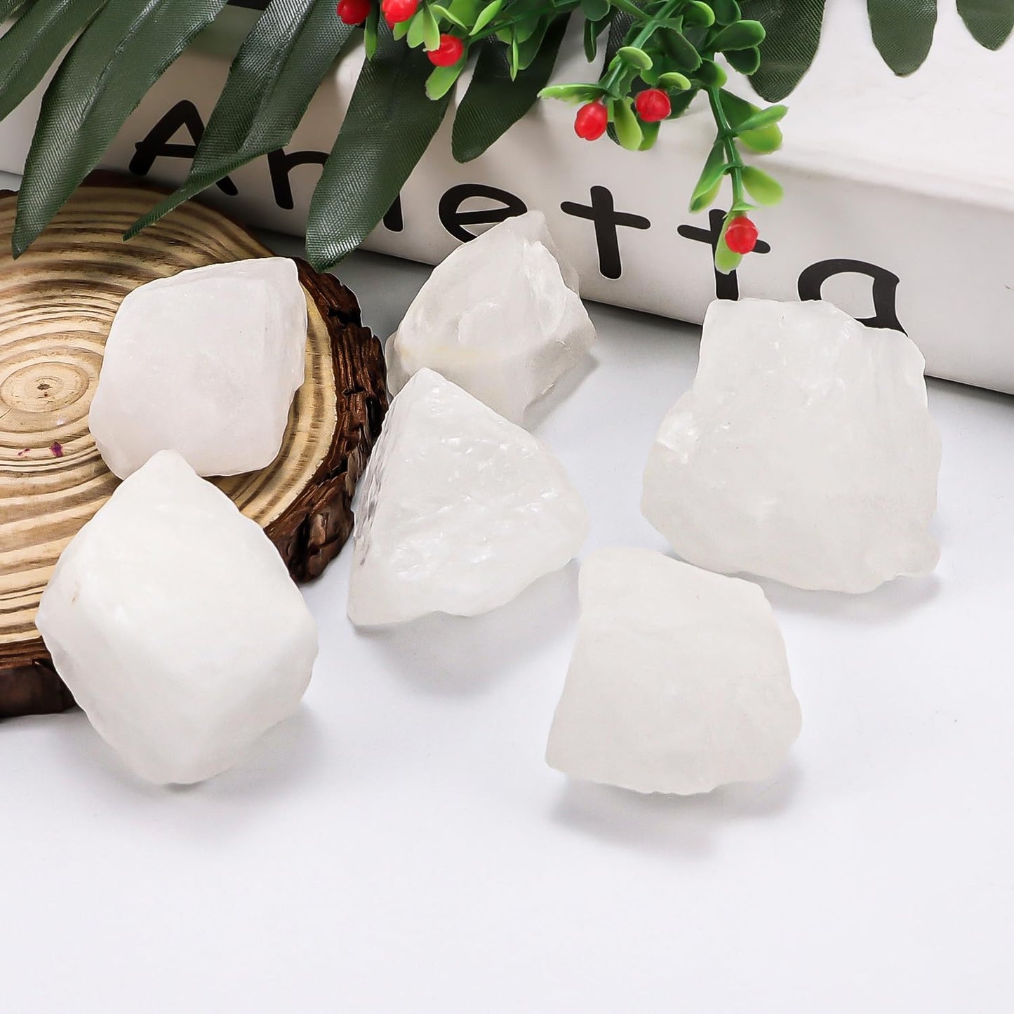 1 Lb Rough Clear Quartz Stone Bulk, Crystal Quartz Rough Crystal Stone for Cabbing, Tumbling, Cutting, Lapidary, Polishing, Reiki Crystal Healing