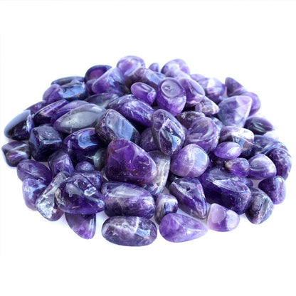 Sisamn 3Lb Amethyst Crystal Tumbled Stone Bulk Healing Crystals Stones Set Polished Raw Amethyst Crystal Stones Rocks for Jewelry Making, Reiki Healing
