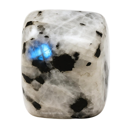 Amazing Gemstone Rainbow Moonstone Crystals and Healing Stones Tumbled - 1000+ Carats Rainbow Moonstone Stone, Healing Stones for Energy Balance, Stress Relief - Premium Polished Gems Rocks