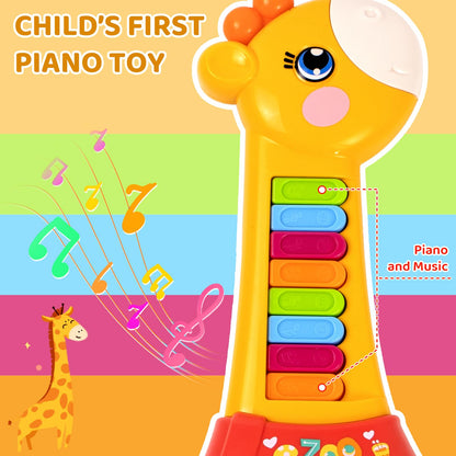 Marstone Toys for 1 2 Year Old Boy and Girl Birthday Gift: Baby Musical Guitar Piano Toys 12-18 Month with Animal Sound and Light, 1st First Learning Educational Gift for Toddlers