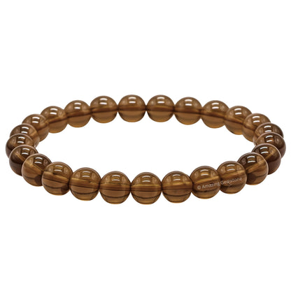 Amazing Gemstone Crystal Bracelet for Women Men's Gifts - Protection Healing Crystal Bracelet - 8mm Gemstone Beaded Stretchable Bracelet Pulseras Para Hombres Mujer Stocking Stuffers Mothers Day Gift (Smoky Quartz)