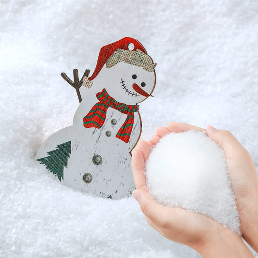 Syhood Christmas Fake Snow for Crafts Glitter Fake Snow Village Artificial Powder Decoration Artificial Plastic Powder Christmas Tree Decorations Village Winter Displays Supplies(500 g,White)