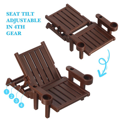Angoily 1 12 Scale Miniature Dollhouse Swimming Pool Set with Swim Ring and Beach Chair Plastic Mini Toy Pool for Doll Accessories 7.87 X 3.54 X 0.79 Inches