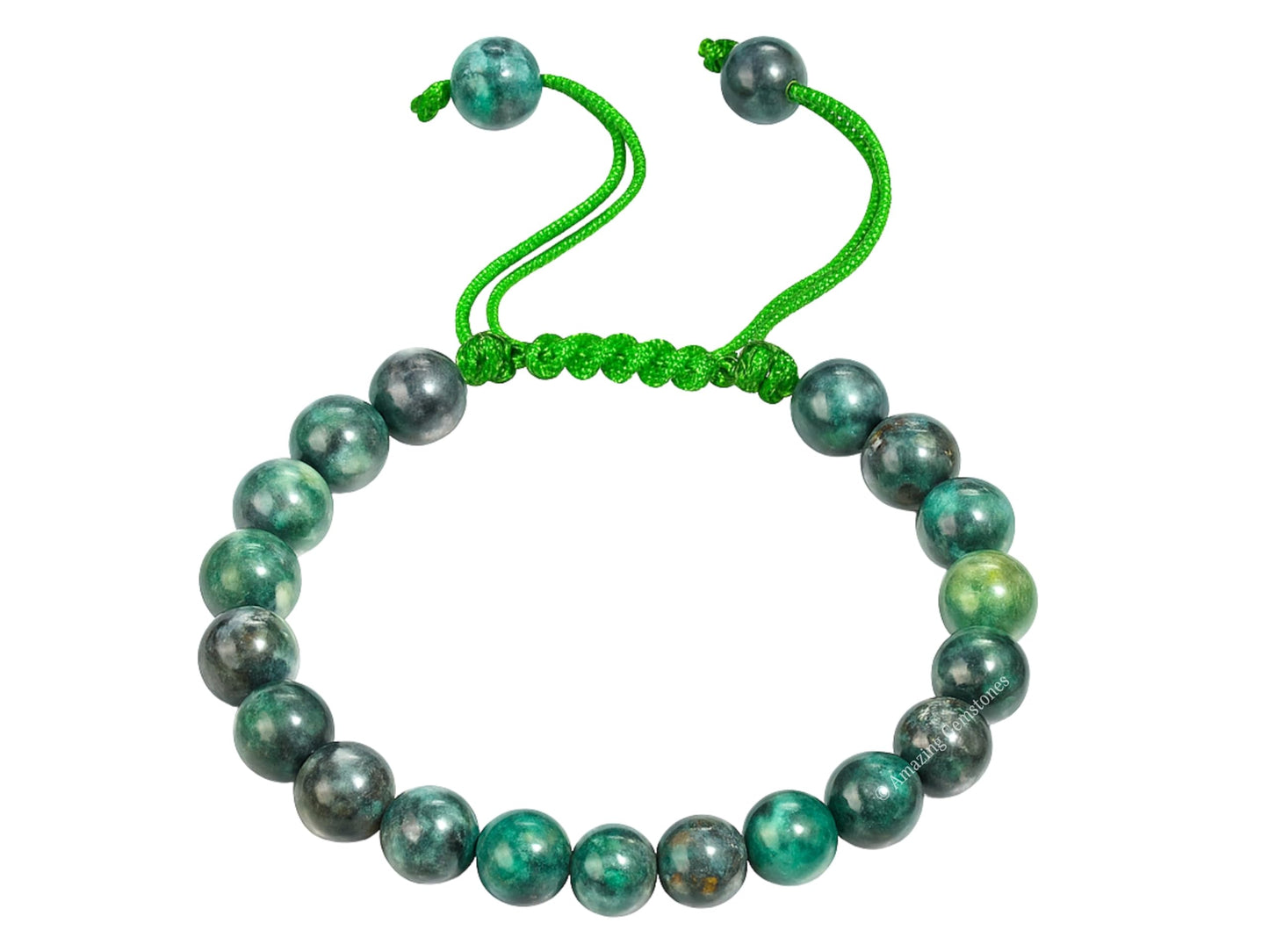 Amazing Gemstone Emerald Bracelet for Women Men's Gifts - Protection Healing Crystal Bracelet - 8mm Gemstone Beaded Adjustable Bracelet Pulseras Para Hombres Mujer Stocking Stuffers