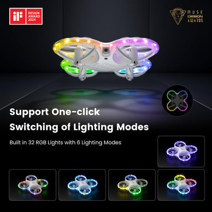 Ameta Drones for Kids Adults, RC Drone with 1080P HD FPV Camera, Cool Toys Gift for Boys Girls Teenage, STEM Toys with LED Light, Propeller Full Protect, 2 Batteries Long Flight Time and Remote Control, Easy to Fly