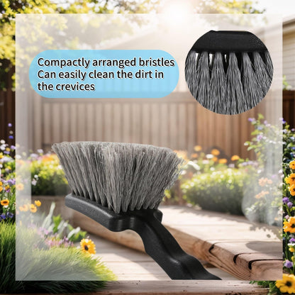 Bird Bath Brushes for Cleaning, Heavy Duty Outdoor Scrub Brush for Bird Feeders & Water Fountains, Concrete Fountain Cleaner Brush with Stiff Bristles, Safe for Birds, 9.44 Inch with Hanging Hole