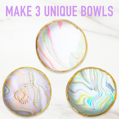 JOiFULi Make Your Own Clay Jewelry Bowls Arts and Crafts Kit for Girls Kids Ages 8 9 10 11 12 Years Old