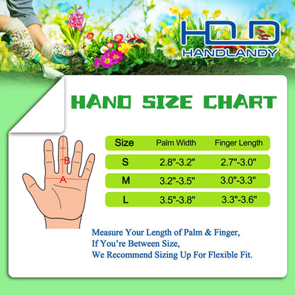 HANDLANDY Long Gardening Gloves for Men & Women, Thorn Proof Rose Pruning Gloves Leather Gauntlets Garden Glove Yard Work Glove (Warm Brown, Large)