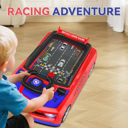 Mytothfy Musical Steering Wheel Racing Car Toy, Racing Adventure Car Steering Wheel for Toddler Kids, Toddler Simulated Driving Game Cars with Sound and Light, Xmas Birthday Gifts for Kids Ages 3+