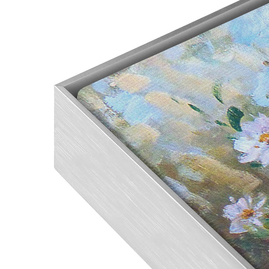 FOLKOR Floating Frame for 20x30 Canvas Paintings, 5/6" Deep DIY Floater Frames for Modern Abstract Wall Art Flower Floral Prints, Minimalist Home Gallery Show Exhibition Decor (Silver)