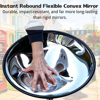 24" Security Convex Mirror-160° Outdoor & Indoor Driveway Security Safety Mirror, Unbreakable Acrylic for Garage, School,Warehouse & High-Traffic Areas (2pc)