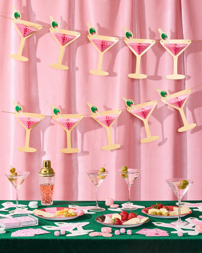 xo, Fetti Martini 3D Pop Up Gold Foil Banner - 5 Ft. | Bachelorette Decoration, Birthday Party Sign, Casino Decor, Girl Cocktail Backdrop, Vegas Photo Booth Background