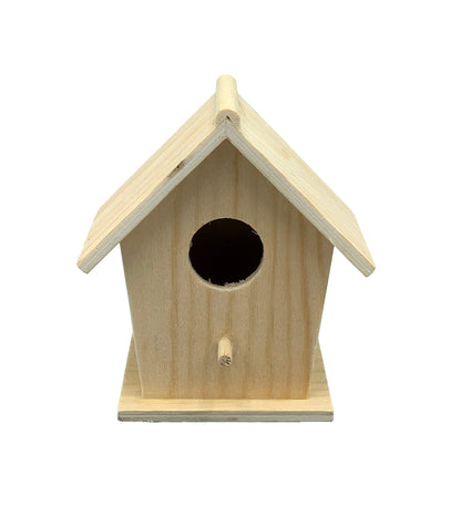 Creative Hobbies® Mini 4 Inch Tall Birdhouse - Set of 4 Styles, Small Unfinished Wood Ready to Paint or Decorate