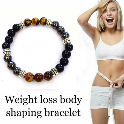 WEFRIN Triple Protection Bracelet for Bring Luck and Prosperity Hematite Black Obsidian Tiger Eye Stone Bracelets for Men Women, Beaded Buddha Healing Rope Uni Bracelet (2pcs)