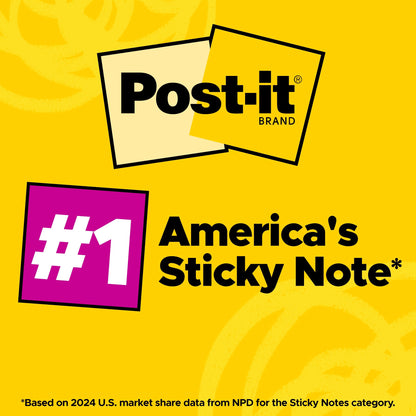 Post-it Notes, 1 Cube Note Sticky Notes Pad, 3 x 3 in., School Supplies and Oﬃce Supplies, Sunburst Collection