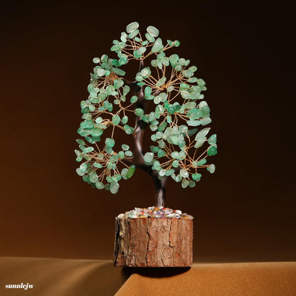 Green Chakra Crystal Tree of Life,Crystals and Healing Stones,Fengshui Money Tree,Birthday Gifts for Women,Spiritual Meditation Gifts for Positive Energy,Crystal Decor