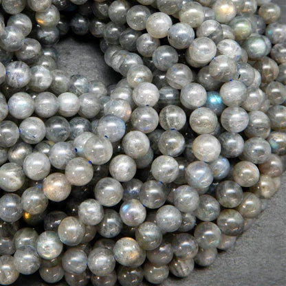Zenkeeper 108 Pcs Labradorite Gemstone Beads for Jewelry Making 8 MM Labradorite Gemstones Loose Stone Beads