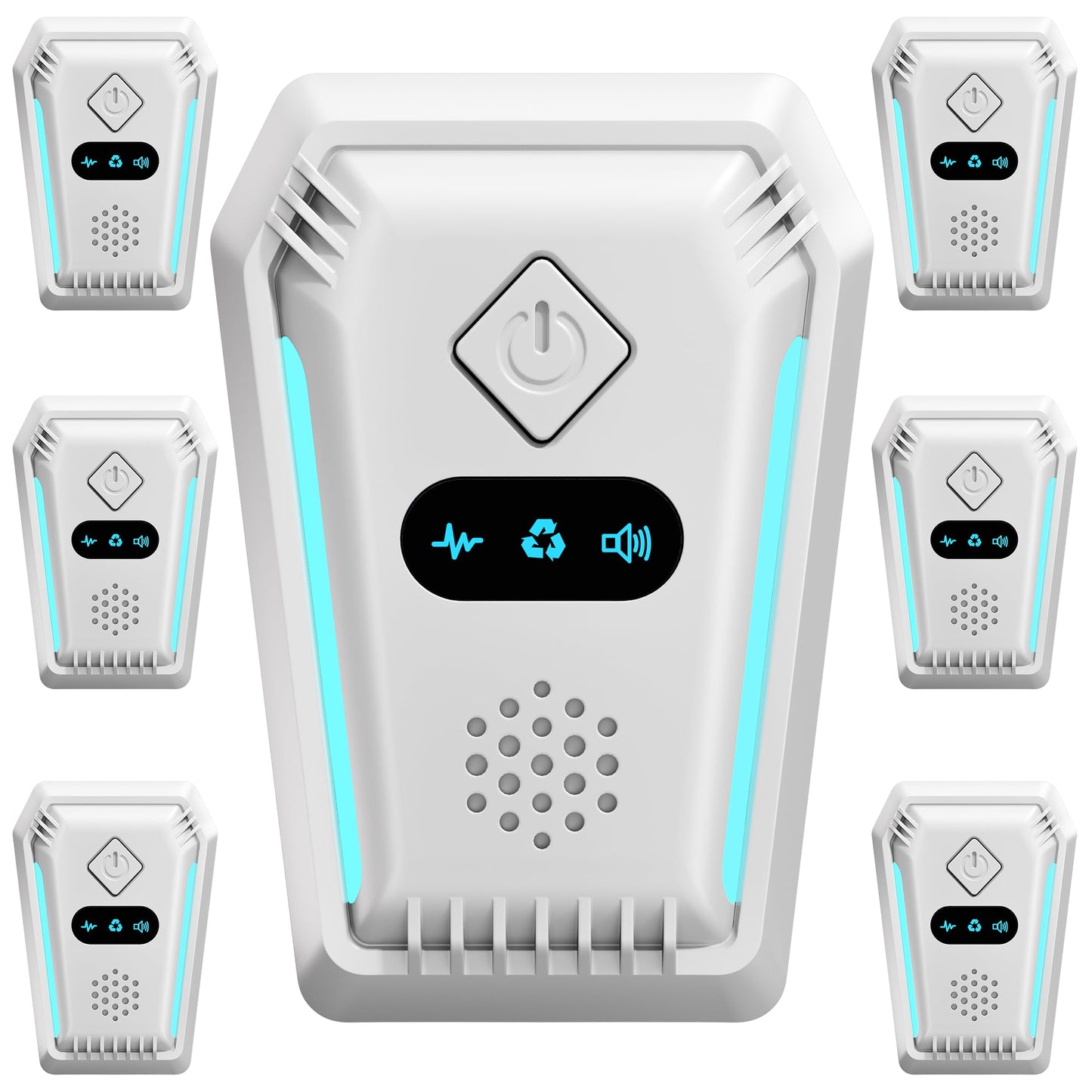 (2026 Upgraded) Ultrasonic Rodent & Pest Indoor Repeller - Stronger Driving Force, Repellent for Mouse, Mice, Rats, Roaches, Ants, Spiders, Bugs, Home Plug-in Device, 3 Mode Switching (6 Pack)
