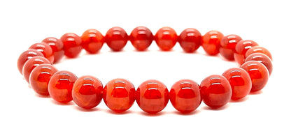 AWAKEN YOUR KUNDALINI Mindful Energy Fire Agate Bracelet – 8mm Beads Handmade Stretch Jewelry
