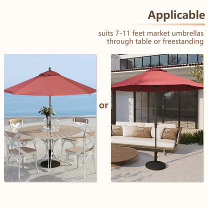 C-Hopetree 42 lb Heavy Duty Round Patio Base Stand for Outdoor Market Table Umbrella, Bronze