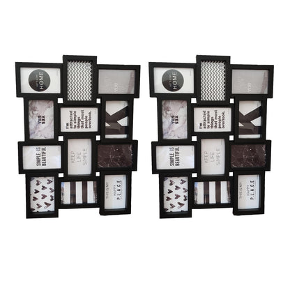 IELEPHONIX Picture Frames 4 * 6'' 12 opening Multi Family Photo for Gallery Decor wall Hanging Display horizontal vertical dual-use random (2)