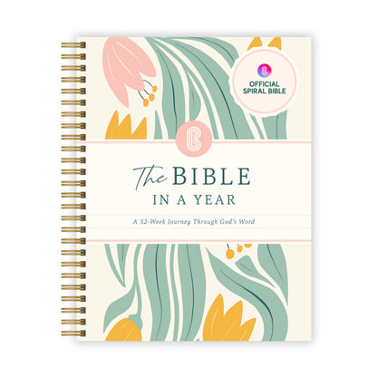 Official Spiral Bible® The Bible in a Year | 52 Week Guided Bible Study & Daily Reading Plan | Spiritual Companion & Journal for Adults & Teens | 8.5" x 11" Notebook