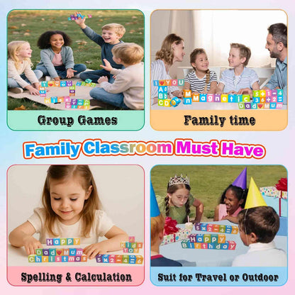 Portable Magnetic Letters Blocks Magnetic Alphabet & Numbers Montessori Learning Toys for Kids Educational Construction Travel Toys for Boys Girls 216 in 36 pcs