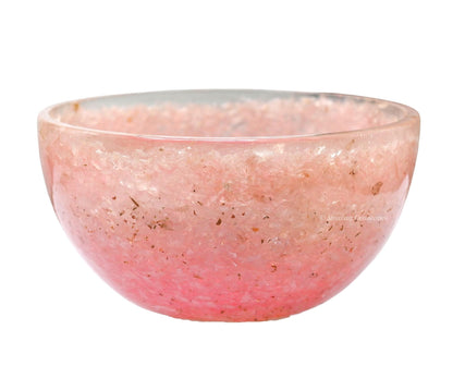 Amazing Gemstone Rose Quartz Orgonite Orgone Crystal Gemstone Bowl - 3" Orgonite Rose Quartz Crystal Bowl for Meditation, Crystals and Healing Stones Gift and Protection