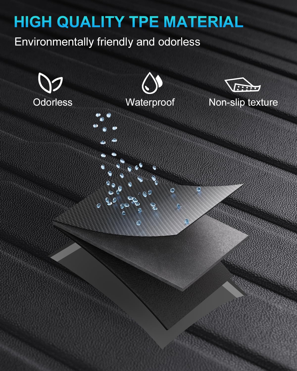Wekar Cargo Mat Compatible with Tesla Model Y Juniper 2025-2026 5 Seat, Heavy-Duty TPE Trunk Liner Rear Seat Back Protector Model Y Accessories Custom Fit Trunk Mat- 6PCS