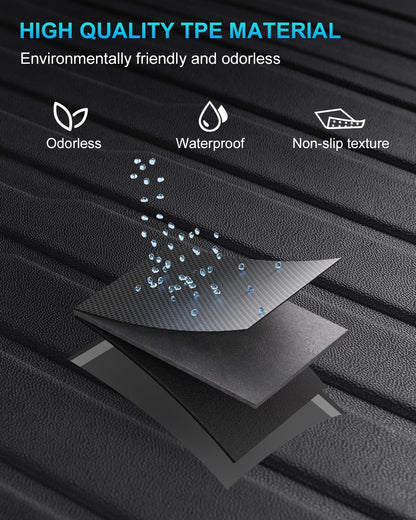 Wekar Cargo Mat Compatible with Tesla Model Y Juniper 2025-2026 5 Seat, Heavy-Duty TPE Trunk Liner Rear Seat Back Protector Model Y Accessories Custom Fit Trunk Mat- 6PCS