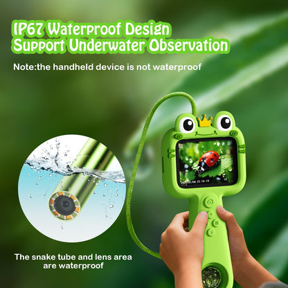 Kids Borescope with Light Borescope Snake Camera for Kids Rechargeable STEM Science Educational Outdoor Toy with 32GB Card Nature Exploration Birthday Gift for Boys & Girls Ages 4,5,6,7,8,9,10,11,12