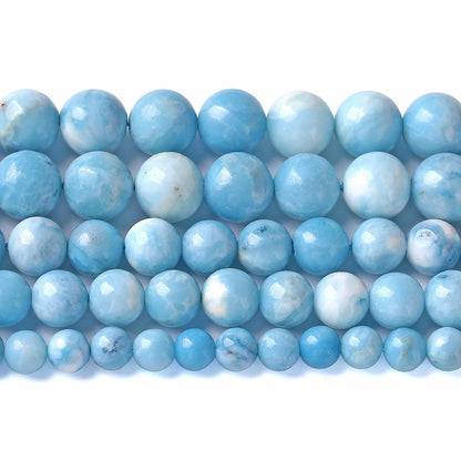 6MM 60PCS Natural Blue Larimar Gemstone Crystal Beads for Jewelry Making DIY Bracelet
