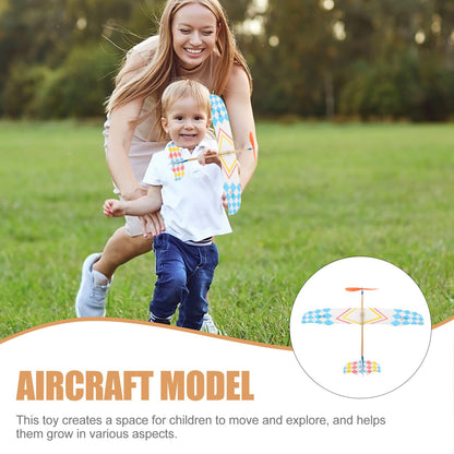 TOYANDONA 10Pcs Rubber Band Powered Airplane Model Glider Planes Airplane Birthday Party Favor Plane Indoor Outdoor Toys for Kids Children (Random Style)