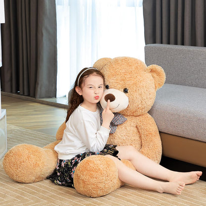 SNOWOLF Mothers Day Bear Gifts for Mom Giant Teddy Bear 47" Stuffed Animals Plush Toy, 4 Feet Cute Life Size Big Soft Bear for Boy Girl Birthday Valentine, 5 LBs, 120 CM, Light Brown