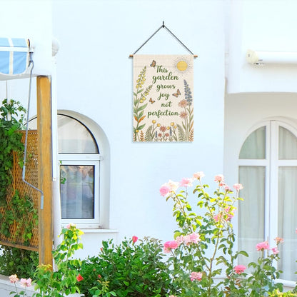 Gkodw Garden Flag, Funny Welcome Yard Flag for Outside, Religious Garden Gifts, Christian Yard Sign Home Décor, Christian Bible Musical Notes Flag (Beige2)