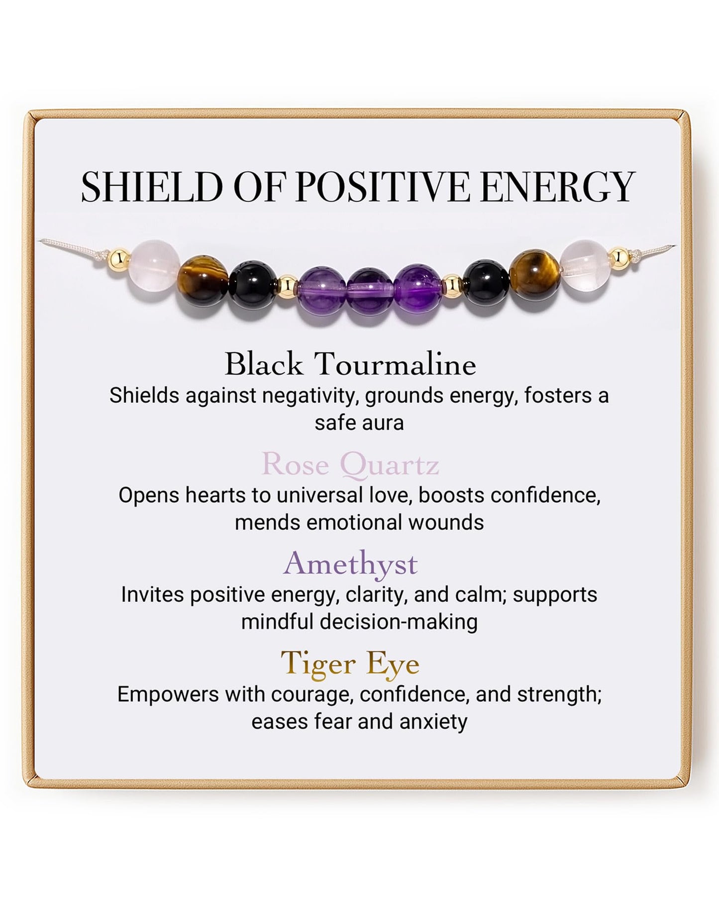 SFPJTL Protection Bracelet, Christmas Crystals Jewelry Gift for Women, Empath Protection Bracelet | Energy & Emotional Support, Spiritual & Hope