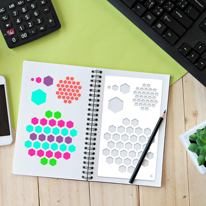 36 Pieces Journal Stencils for Bullet Dot Journaling Notebook Scrapbook, 4 x 7 Inch Planner Stencil DIY Drawing Templates Accessories Supplies Kit for Planners Cards Decorations (Journal)