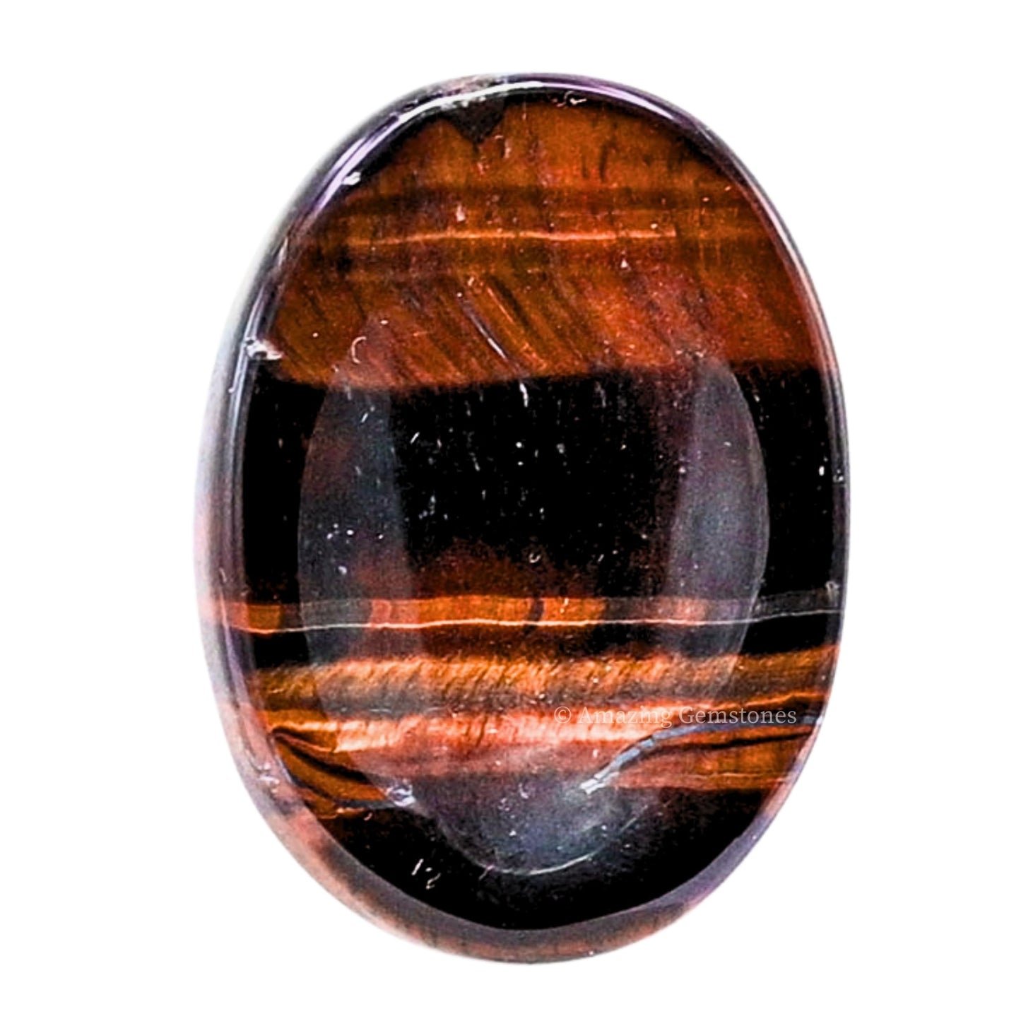 Amazing Gemstone Red Tiger Eye Worry Stone Crystals and Healing Stones - Worry Stones for Stress Relief Gifts - Piedra Crystal Fidget for Meditation - Unique Stocking Stuffers and Birthday Gifts