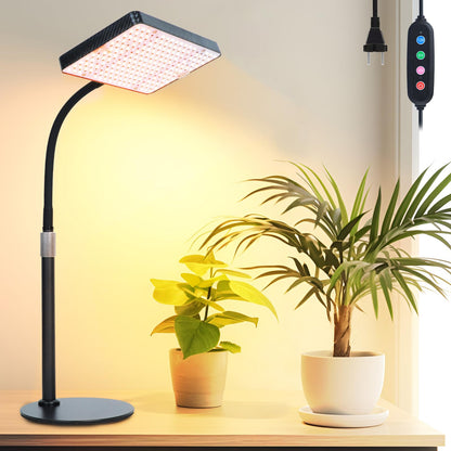 Orchbloom Tabletop Grow Lights for Indoor Plants 25 Watt, Bright Natural Sunlight Full Spectrum Plant Growing Lamps for Houseplants & Bonsai, 4/8/12/16/20H Timer Plant Light Auto On/Off Everyday